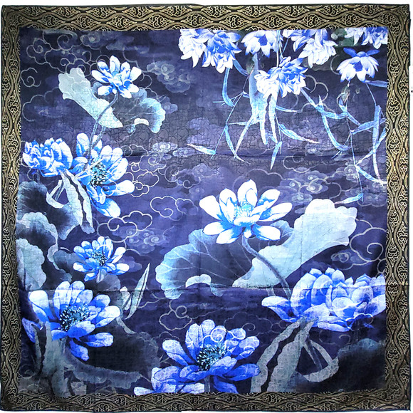 NWT Double Sided Silk Scarf 53x53 Large Square Shawl Wrap XiangYunSha 36761